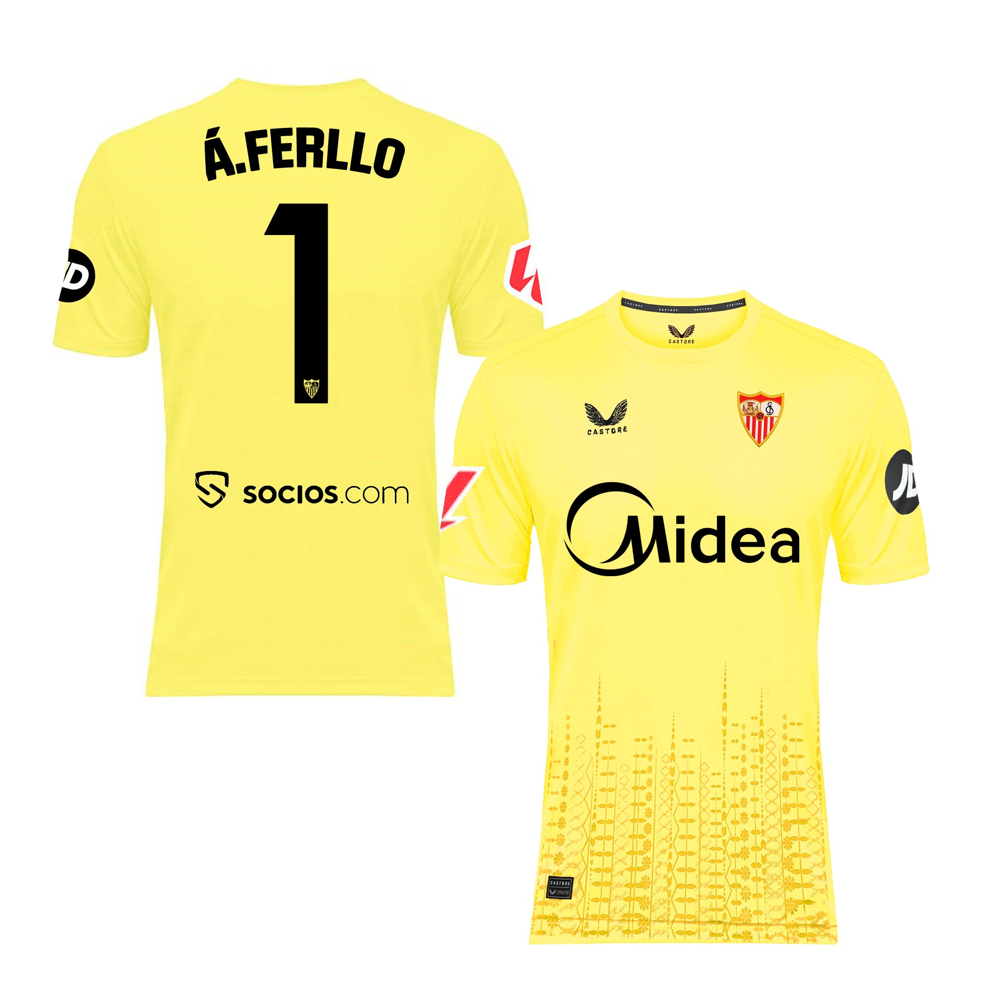 Sevilla Fan Shop – a. ferllo torwart-ausweichtrikot für erwachsene gelb 2425 Kollektion – Exklusive Artikel für Sevilla-Fans Kollektion für Fans