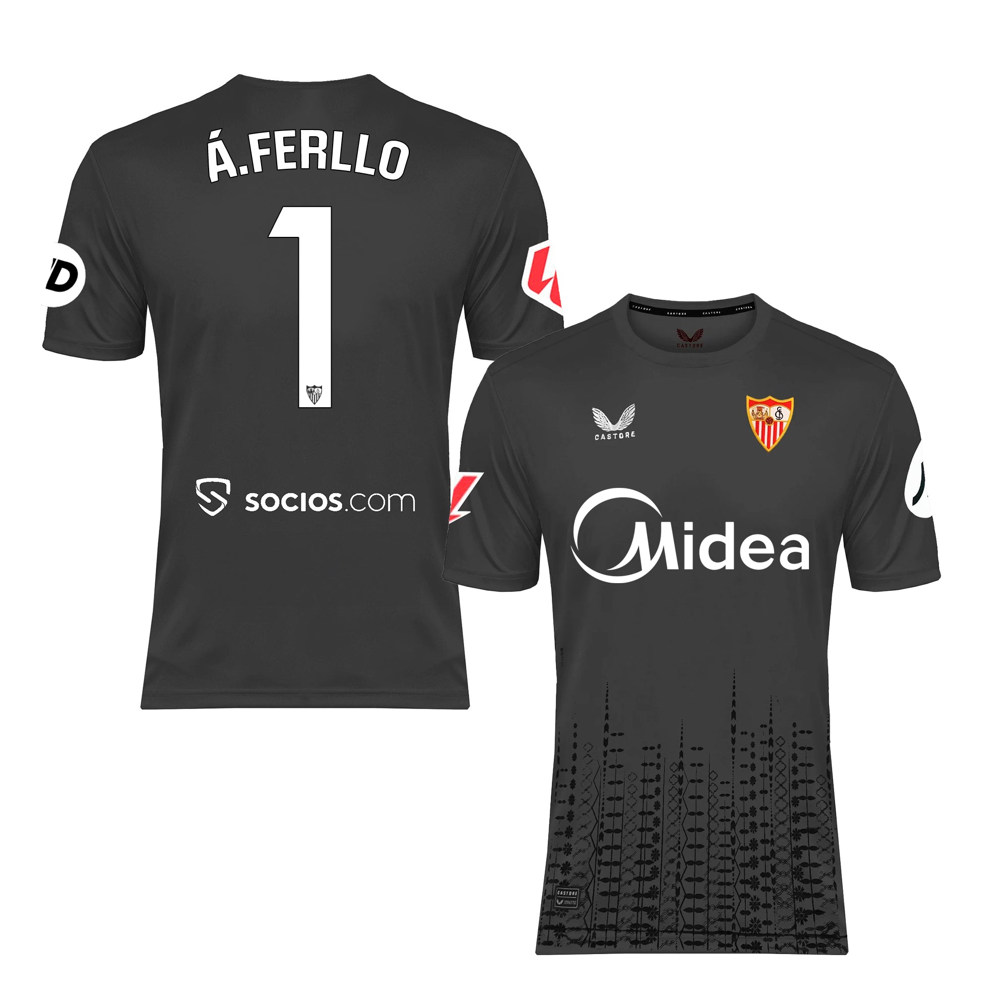 Sevilla Fan Shop – a. ferllo torwart-heimtrikot für erwachsene grau 2425 Kollektion – Exklusive Artikel für Sevilla-Fans Kollektion für Fans