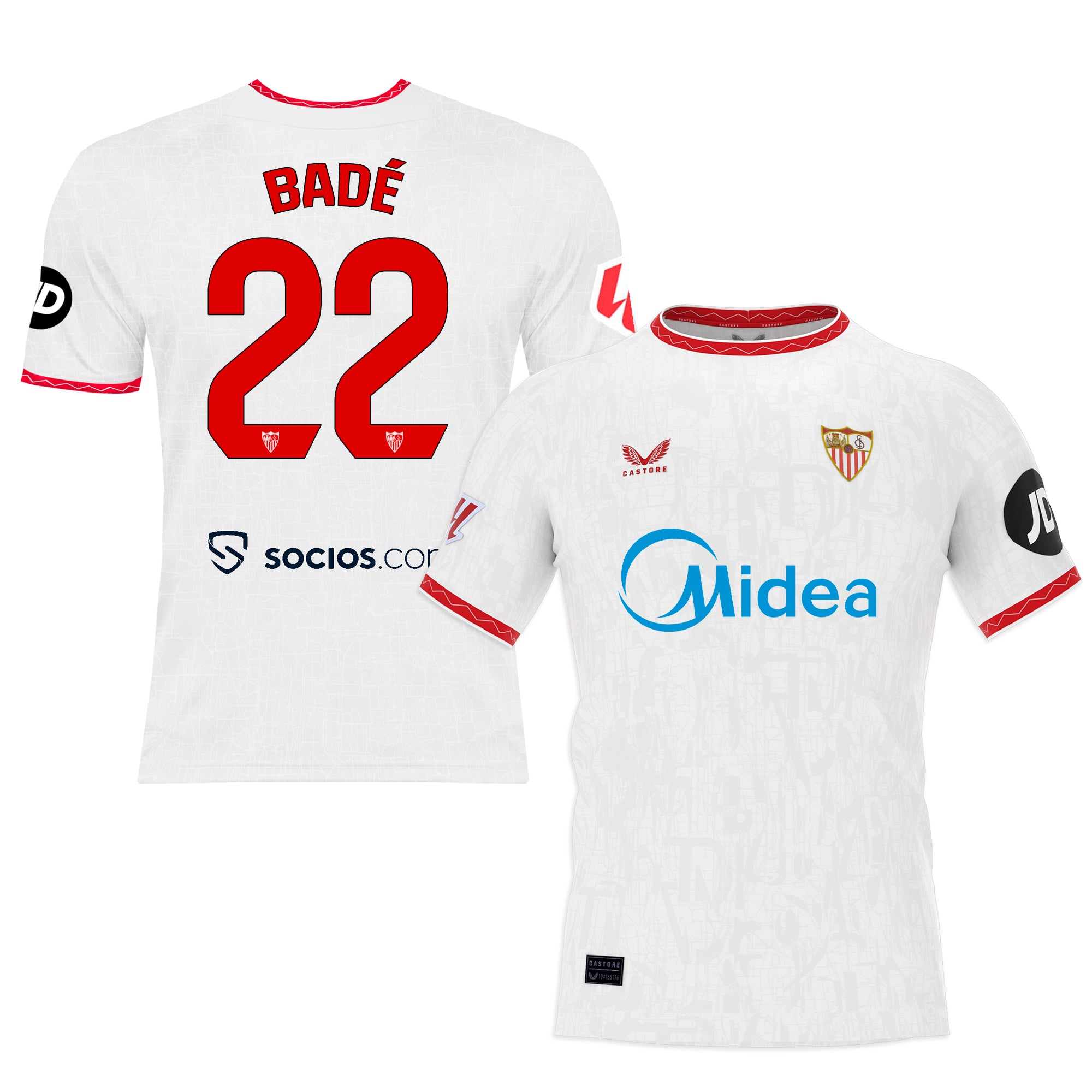 Sevilla Fan Shop – badé weißes erstlingsshirt für kinder 2425 Kollektion – Exklusive Artikel für Sevilla-Fans Kollektion für Fans