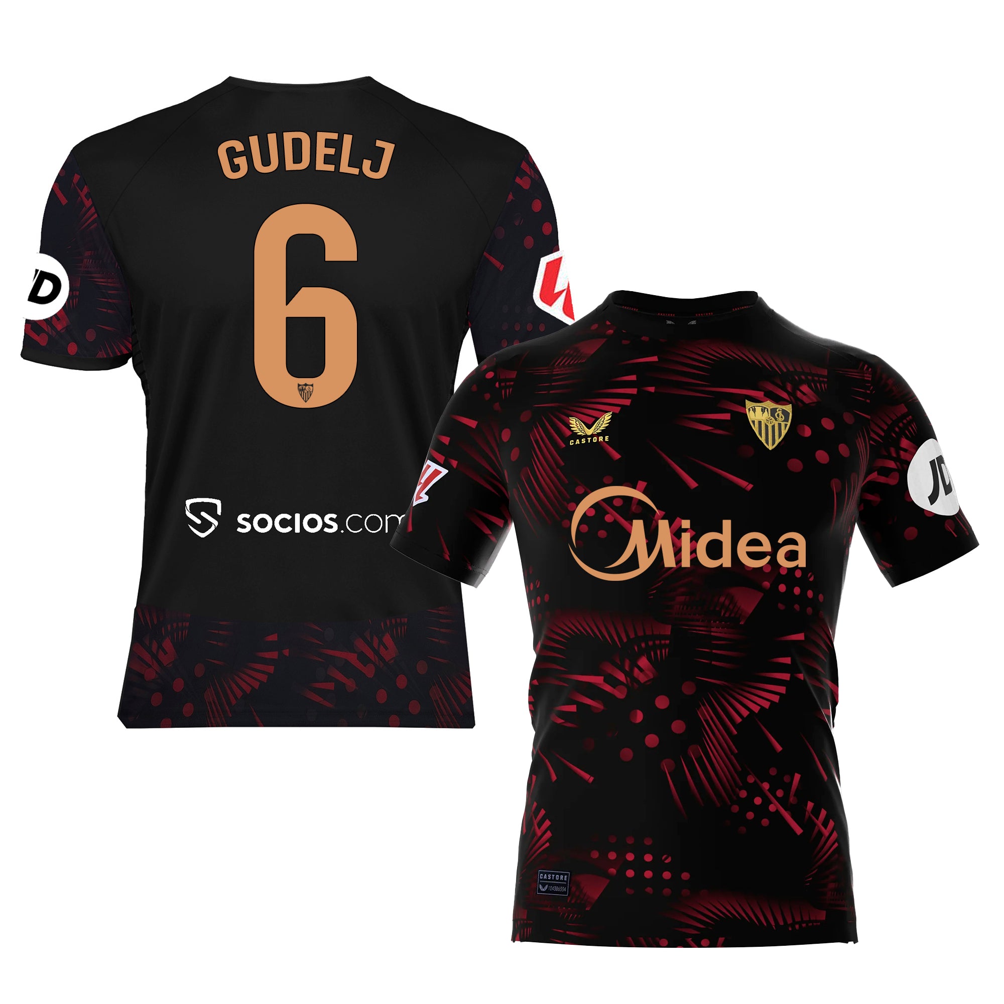 Sevilla Fan Shop – gudelj schwarzes drittes jungen t-shirt 2425 Kollektion – Exklusive Artikel für Sevilla-Fans Kollektion für Fans