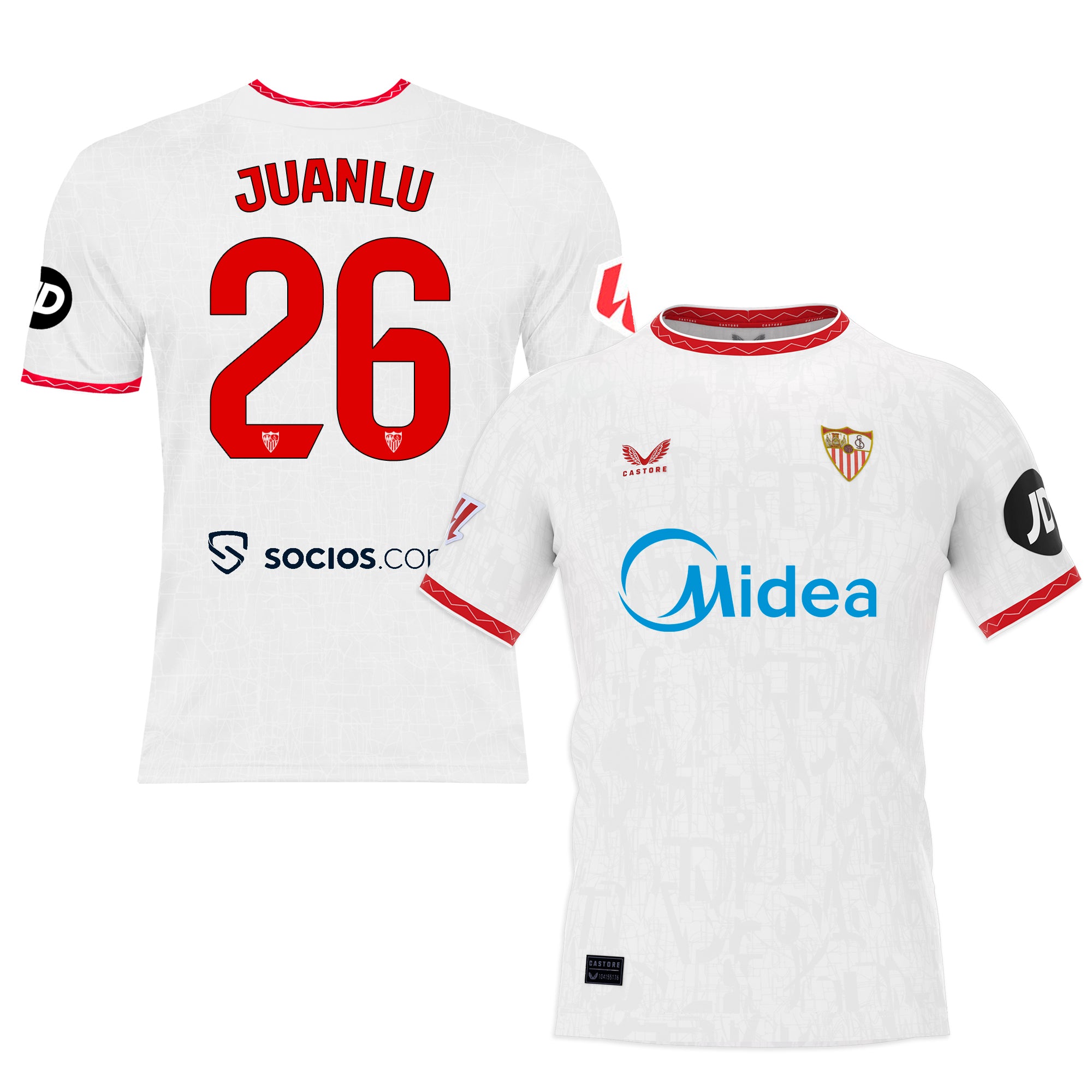 Sevilla Fan Shop – juanlu weißes erstlingsshirt für kinder 2425 Kollektion – Exklusive Artikel für Sevilla-Fans Kollektion für Fans