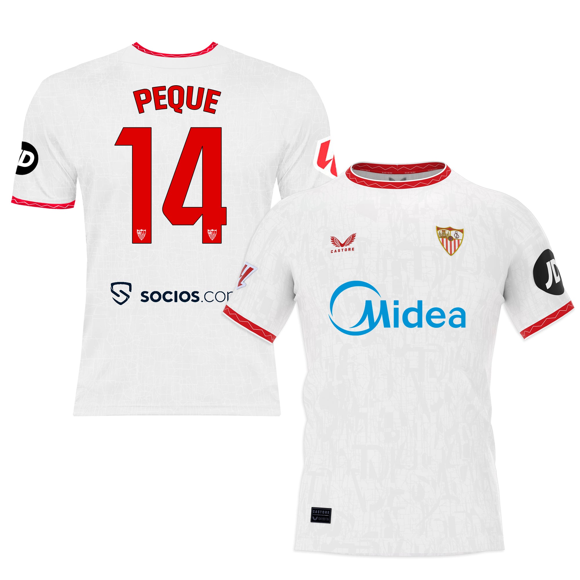 Sevilla Fan Shop – kleines weißes erstlingsshirt für jungs 2425 Kollektion – Exklusive Artikel für Sevilla-Fans Kollektion für Fans