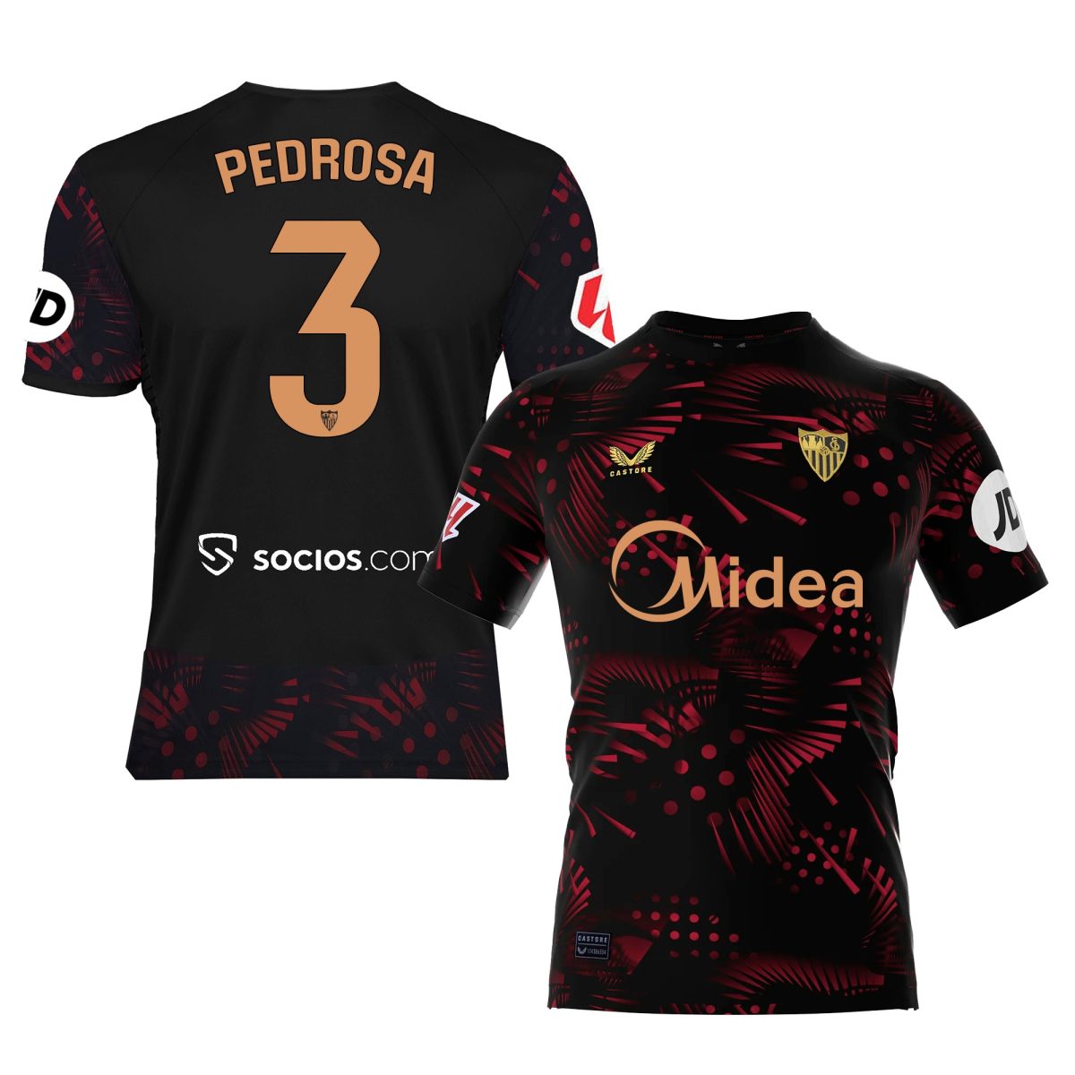 Sevilla Fan Shop – pedrosa schwarzes drittes kindershirt 2425 Kollektion – Exklusive Artikel für Sevilla-Fans Kollektion für Fans