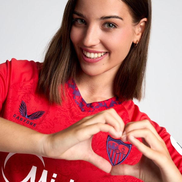 Sevilla Fan Shop – rotes damen-auswärtstrikot 2425 Kollektion – Exklusive Artikel für Sevilla-Fans Kollektion für Fans