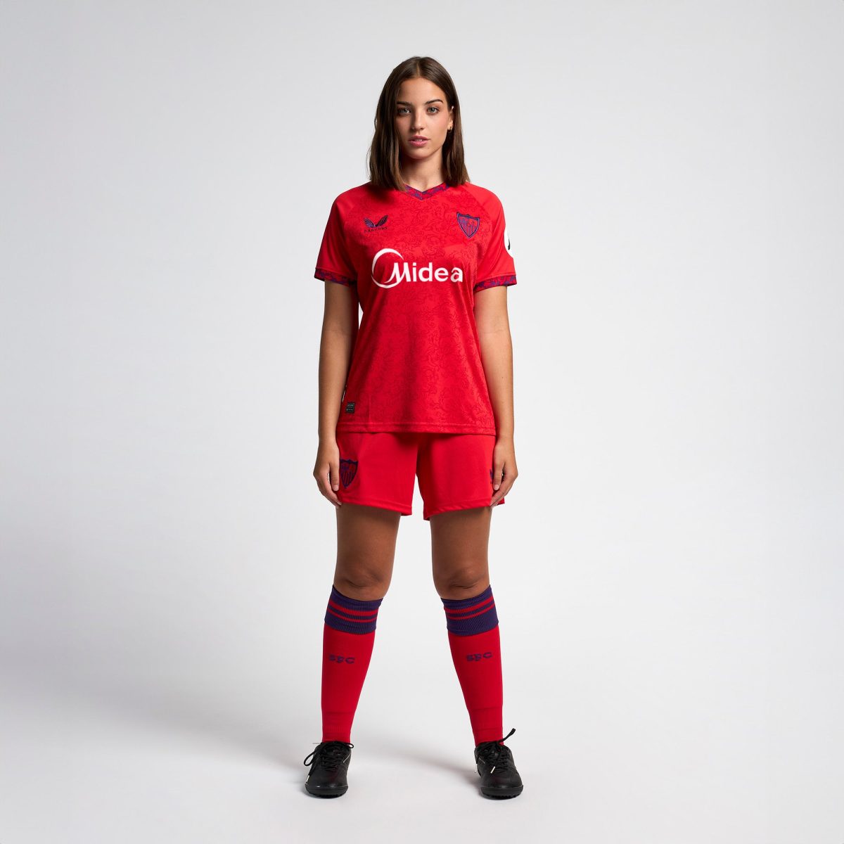 Sevilla Fan Shop – rotes damen-auswärtstrikot 2425 Kollektion – Exklusive Artikel für Sevilla-Fans Kollektion für Fans
