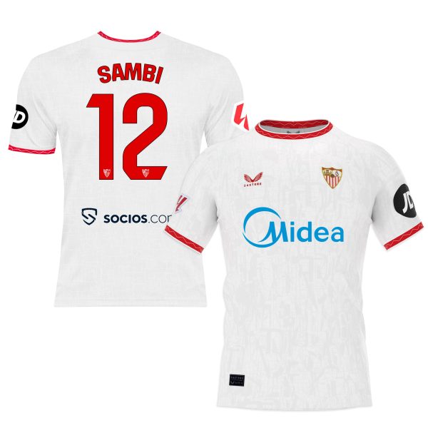 Sevilla Fan Shop – sambi weißes heimtrikot kinder 2425 Kollektion – Exklusive Artikel für Sevilla-Fans Kollektion für Fans