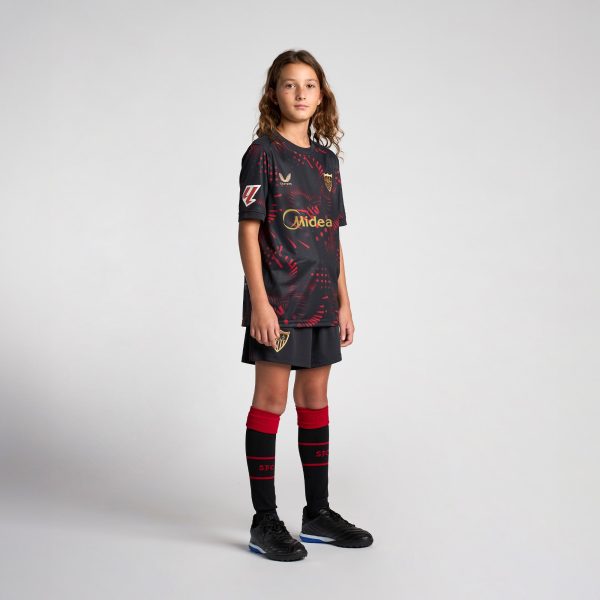 Sevilla Fan Shop – schwarzes third jungen t-shirt 2425 Kollektion – Exklusive Artikel für Sevilla-Fans Kollektion für Fans