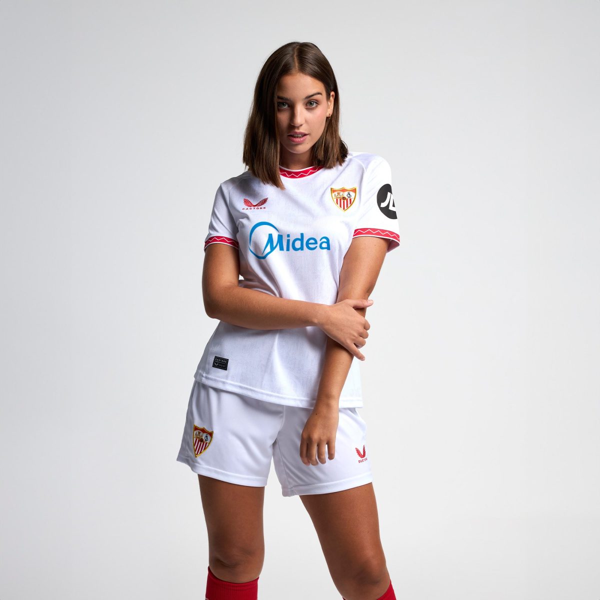 Sevilla Fan Shop – weißes damen-erstshirt 2425 Kollektion – Exklusive Artikel für Sevilla-Fans Kollektion für Fans